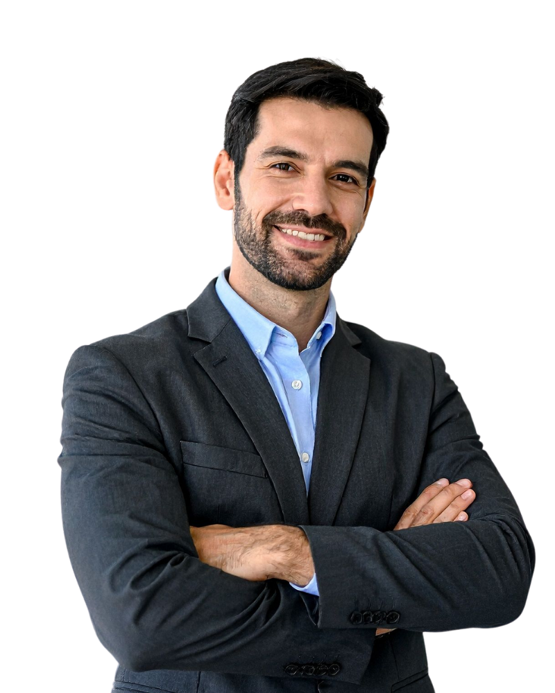 Empresario coordinando servicios corporativos